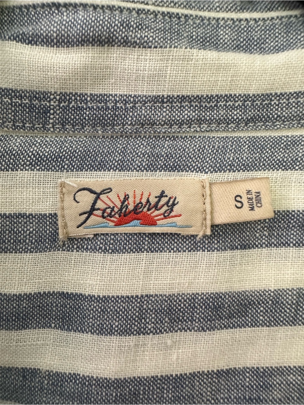 Laguna Linen Relaxed Shirt - Ocean Lucy Stripe - Picture 8 of 10